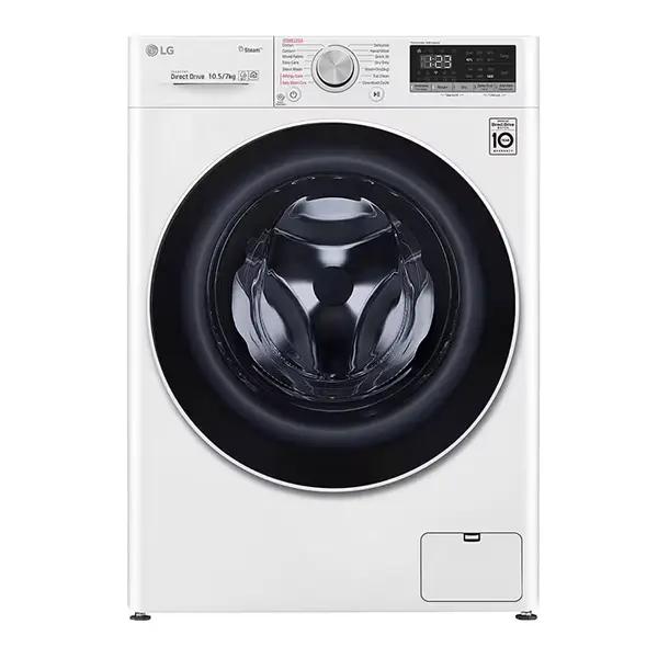 ماشین لباسشویی 10.5کیلویی با 7 کیلو خشککن ال‌جی V5 سفید  F4V5RGP0W